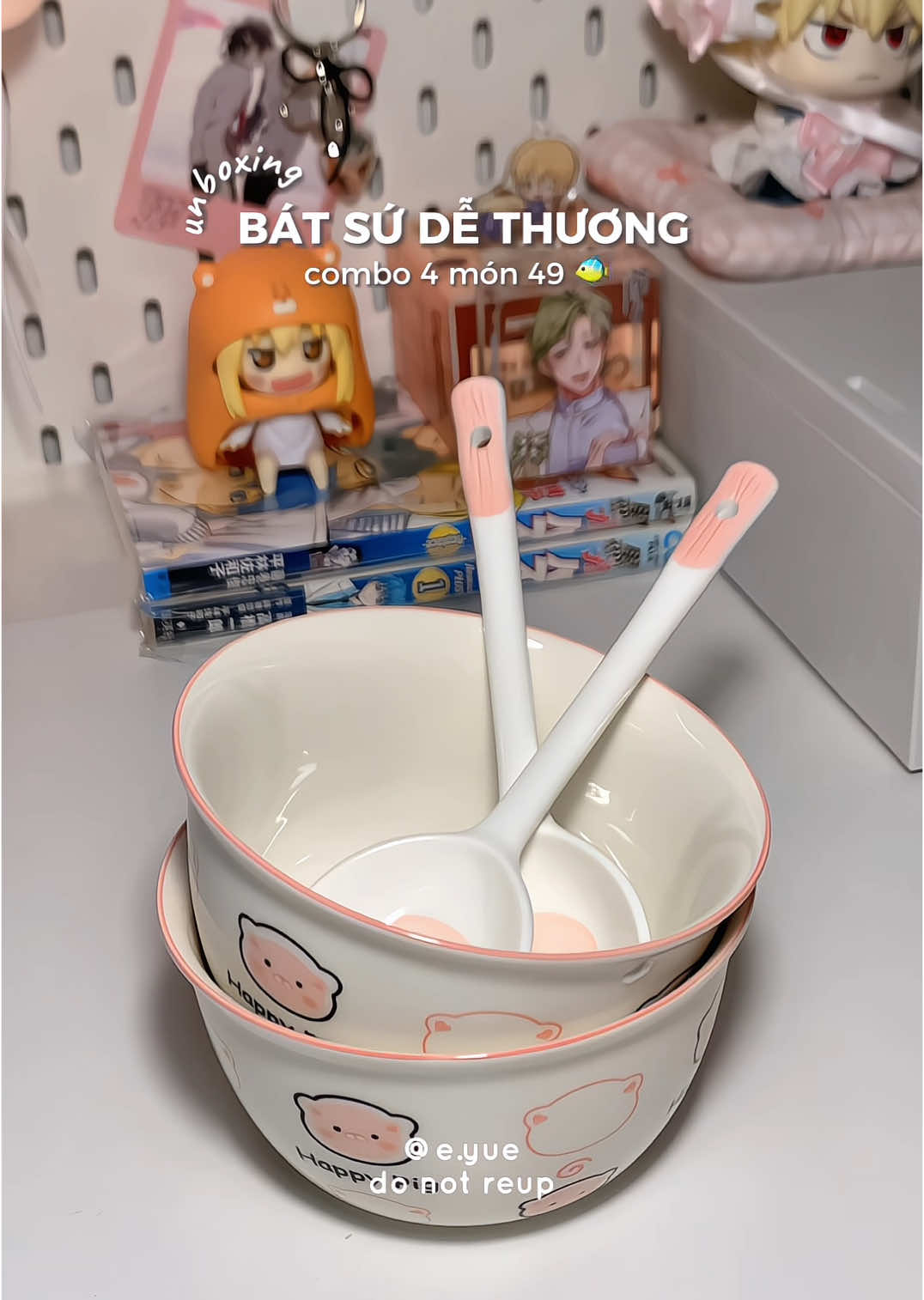 set bát sứ siu dễ thương 🥰 #unboxing#batsu#setbatsu#batancom#batsudethuong#xuhuong#xhtiktok#viral#eyue