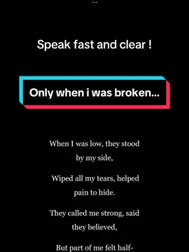 Only when I was broken. #ebook #reading #learnenglish #teleprompter #english #improveyourenglish #readingchallenge #practiceenglish #motivation #betrayal #fakefriends 