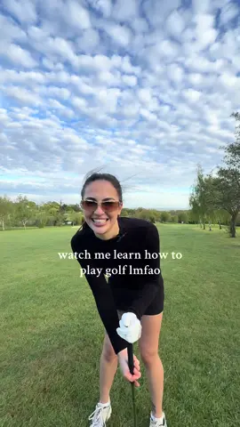guys please bear in mind this is my first time stepping on a golf course 😭 why was i actually not awful
