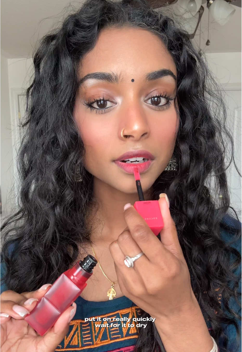 @Maybelline NY’s Super Stay Teddy Tint is no joke 😍 Great product for quick glams and it actually lasts all day 🙌🏽  I love it so much that I say “stays on” a kazillion times in this video 👀😂 What do y’all think?  #maybelline #maybellinesuperstay #teddytint #makeupreview #liptint #maybellinelipstick #tamil #indian #browngirlmakeup #fyp 