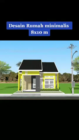 Desain Rumah 8x10 m dengan 3 kamar tidur #desain Rumah #rumahimpian #rumahminimalis #house