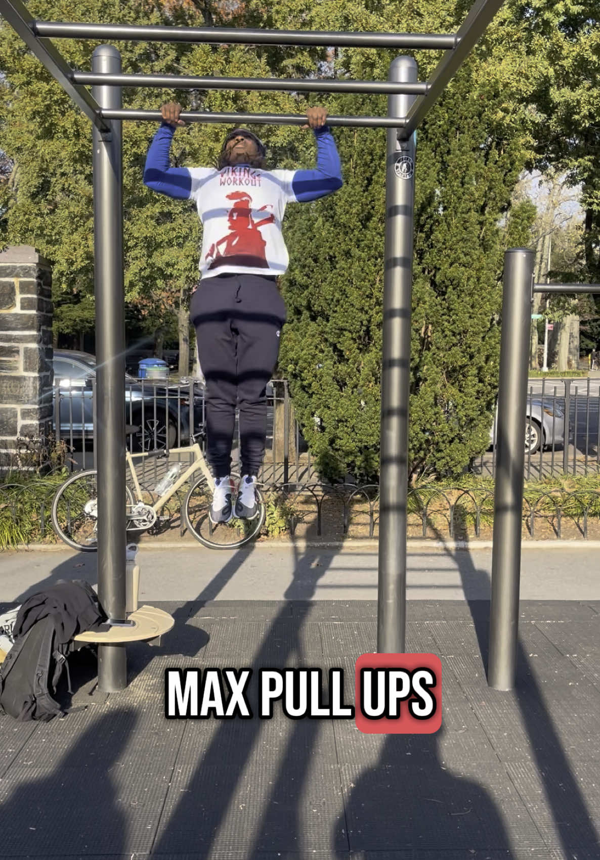 MAX PULL UPS INTO DOUBLE PUSH UNBROKEN 5 min or less #cashonly #calisthenics #nyc #teamspartaa #repsandsets