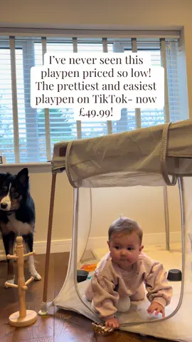 Nearly 30% off this playpen right now - it’s made life so much easier since Elsie has been on the move and knowing she has a safe space to play and explore #babymusthaves #playpen #tiktokshop #onsale 
