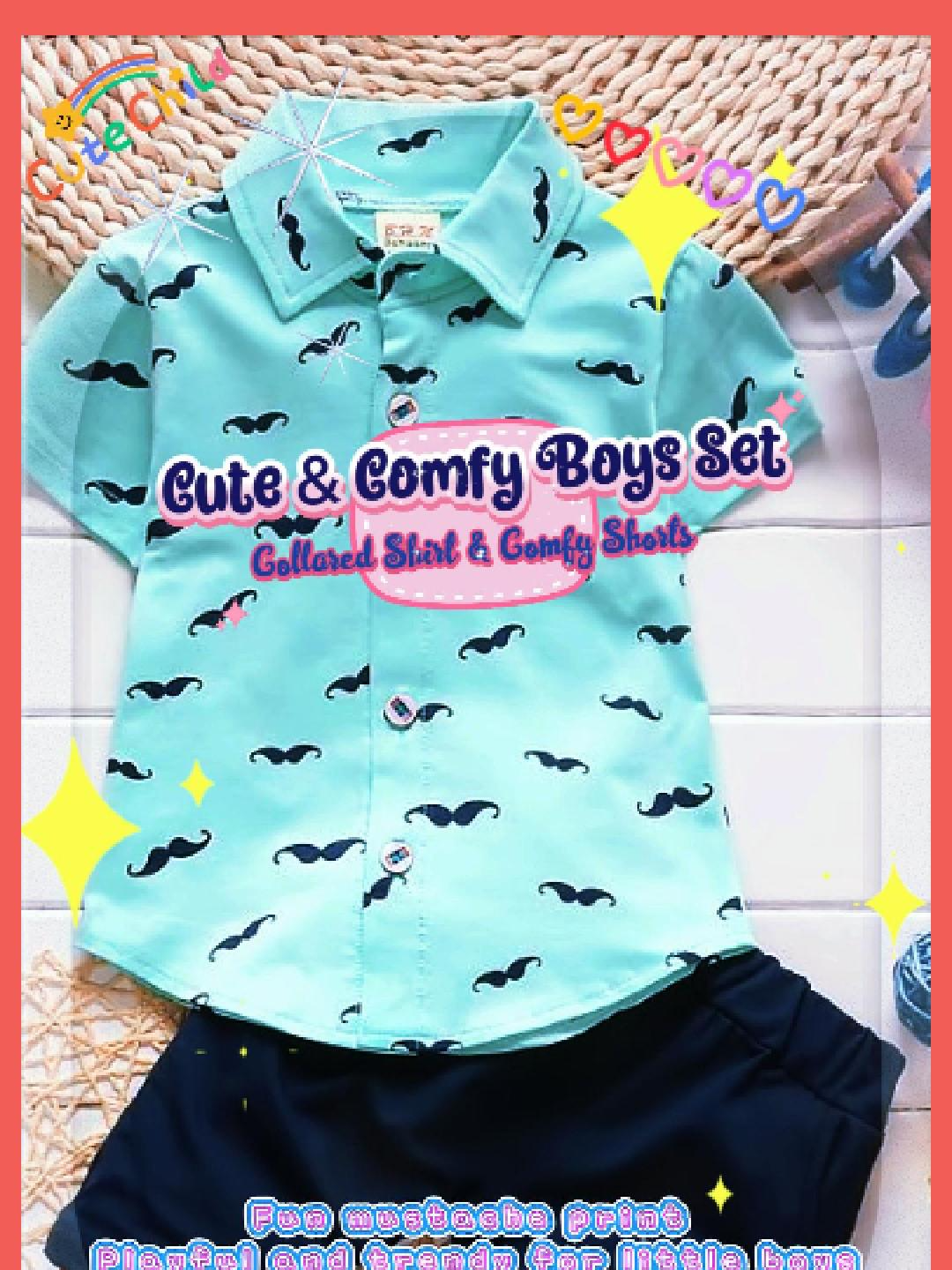Cute & Comfy Boys Set | Collared Shirt & Comfy Shorts #baju #bajuanak #bajubudak​ #bajubudakmurah​​ #bajucantik​ #bajumurah #fypシ #kidsclothes​​ #creatorsearchinsights #FYPMalaysia #TikTokKidsFashion