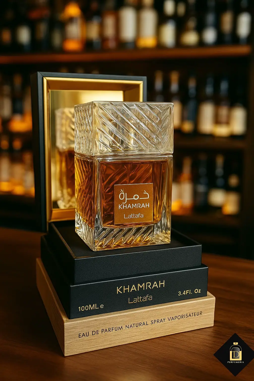 Un perfume cálido, especiado y adictivo. Notas de canela, nuez moscada y bergamota abren paso a un corazón dulce de dátiles y pralina, con un fondo envolvente de vainilla, tonka y ámbar. Ideal para noches frescas, momentos especiales y dejar huella donde vayas. #perfumes #lattafa #LattafaKhamrah #PerfumeDeImpacto #FraganciaÁrabe #fyd #paratii #viral_video #creatorsearchinsights #LujoEnCadaNota #whisky #perfumeria  #emprendedores