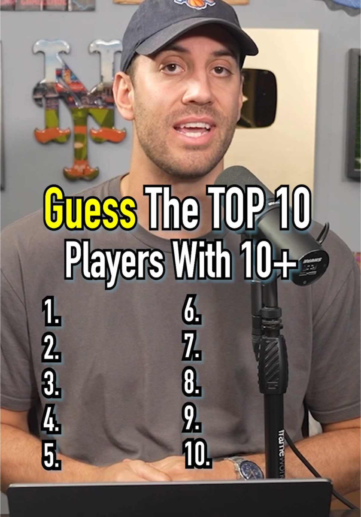 GUESS THE TOP TEN PLAYERS WITH THE MOST 10+ THREE POINT GAMES ALL TIME! #fyp #NBA #basketball #game #trivia #stephcurry