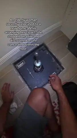 Old woman recently relocated to a new home. While arranging her closet, she stepped on a tile and discovered a safe concealed within the floor. #oldwomen #hiddengems #mystery 