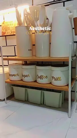 aesthetic canister bottle  set  500 ml ✅ aesthetic✅ pure plastic materials✅ with scooper✅ #hiraya #canister #jars #plasticjars #coffeetime #coffee #kitchenessentials 