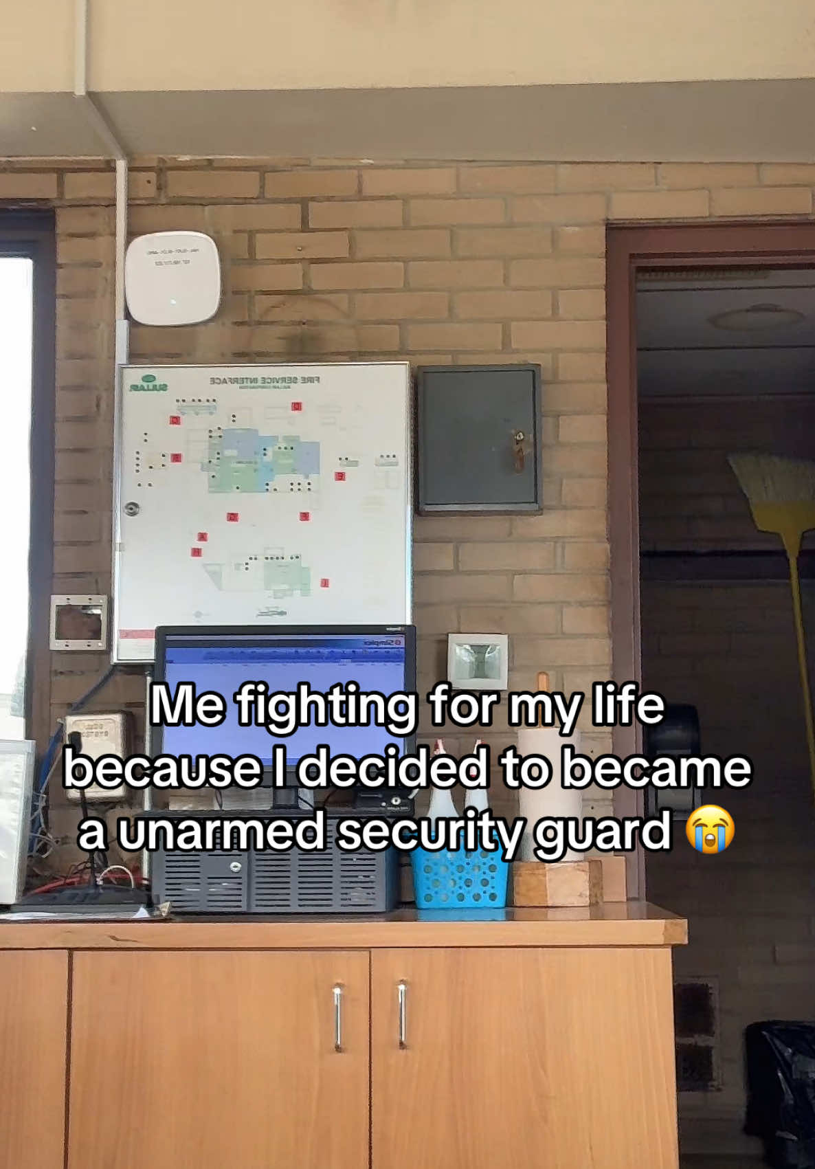 All I got is prayers & this flashlight 😭😭 #thestreetsdaughter #viral #fyp #funny #securityguards #trending 