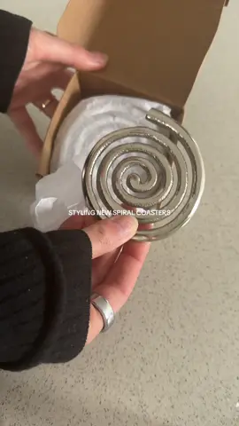 A favourite new pick up from Coming Soon NYC  #homedecor #interiorstylist #artadvisor #interiordecor #interiordesign #chrome #metalcoasters #spiralcoasters 