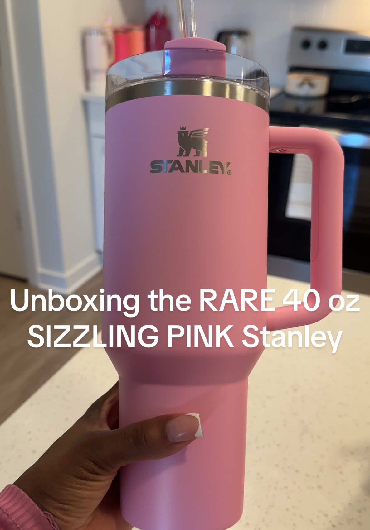 Unboxing the rare 40 oz Sizzling Pink Stanley #StanleyCup #stanleycupcollection #pinkstanley #sizzlingpinkstanley #stanleygirl #fyp #blackgirlslovestanleys 