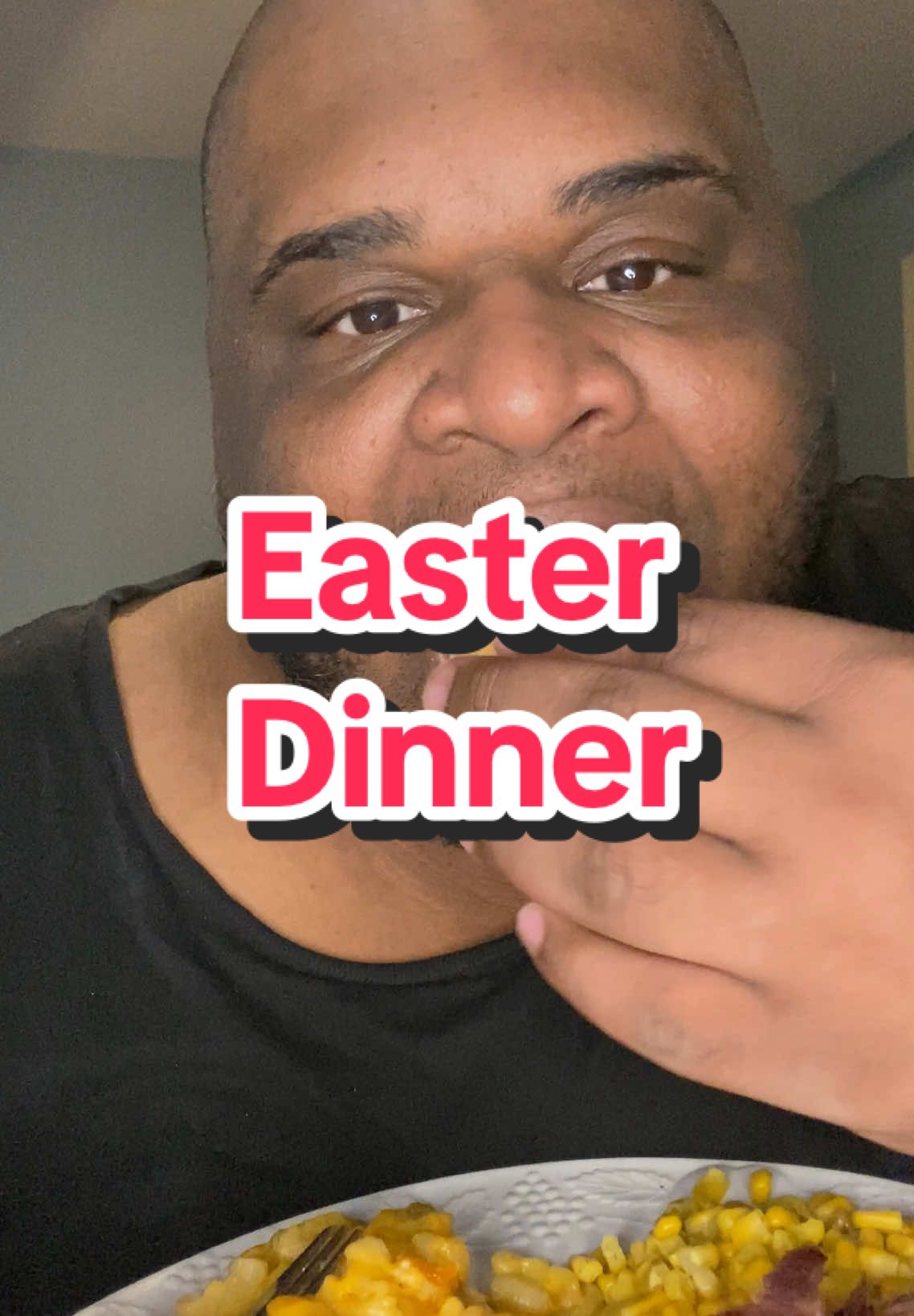 Easter Dinner #ham #corn #rolls #macandcheese #mukbang #mukbangs #asmr #easter #fyp 