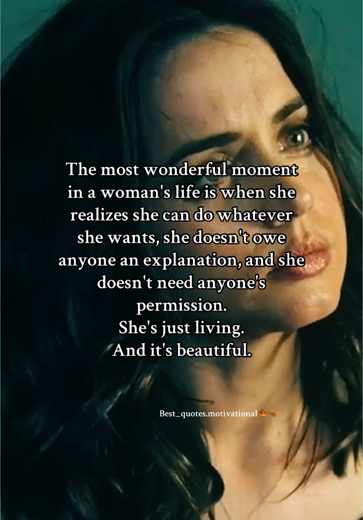 The most wonderful moment in a woman's life is when she realizes she can do whatever she wants, she doesn't owe anyone an explanation, and she doesn't need anyone's permission. She's just living. And it's beautiful.#confidentwomen #successmindset #foryoupage❤️❤️ #fyp #foryou #quoteoftheday #viral_video #viraltiktok 