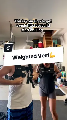 We love wearing our weighted vests while we walk… Weight vest can vary from 5lbs to 30lbs💪 #weightedvest #exercises #healthy #walk #stronger 