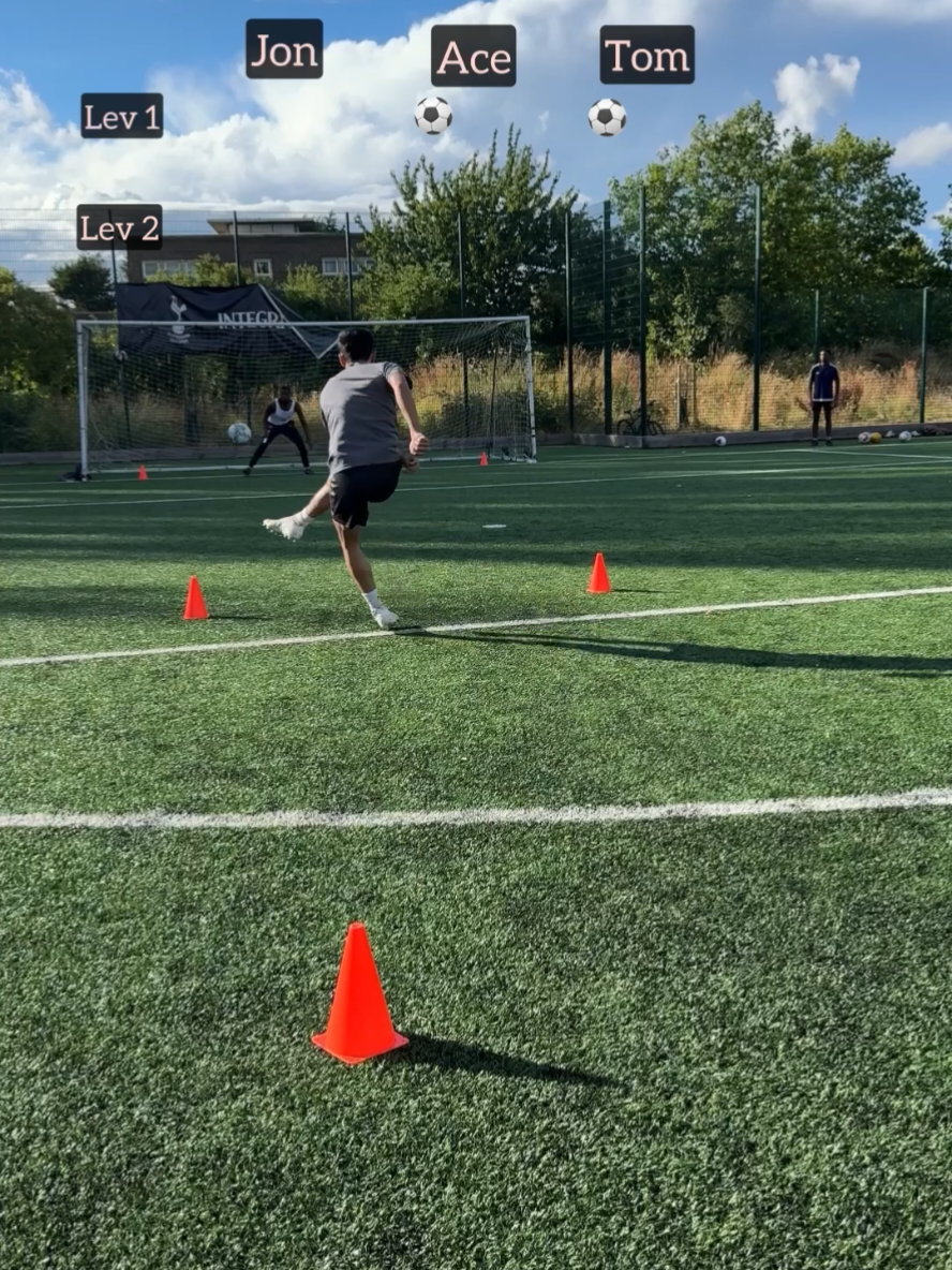 Football Two touch finish Challenge. #soccerchallenge #tiktok #challenge #footballtiktok 