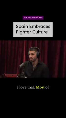 Spain Embraces Fighter Culture - Ilia Topuria on JRE  #spain #ufc #fyp #explore