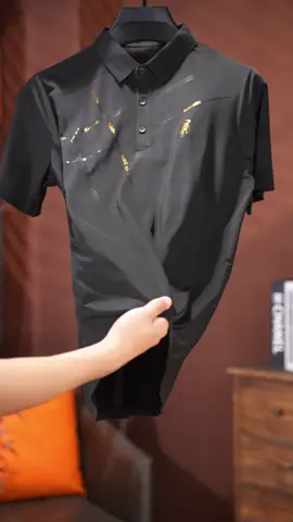 ผู้ชผู้ชายเสื้อโปโลที่สะดวกสบายมีความยืดหยุ่นเต็มรูปแบบร่างกายใดๆสามารถควบคุมได้ง่าย#men #polo #shirt 