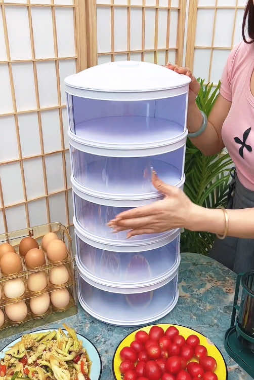 #菜罩 #保温罩 #剩菜收纳盒 #防尘罩 #多层收纳罩 #Leftover preservation cover #Preservation hood #Multi layer storage cover  Prepared meals are easy to cool down, so you can buy this multi-layer storage box that can keep dishes warm, dust-proof, insect proof, and fresh. It's really a must-have in the kitchen. #居家好物 #厨房用具 #tiktok #Home goods 