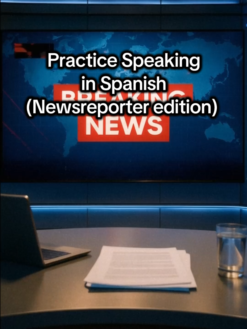Practice giving a speech as newsreporter in Spanish #Spanish #learningspanish #reading  #speakingspanish #readingspanish  #news  #newsreporter #Speech  #Practice #learnspanish #teleprompter #teleprompterchallenge 