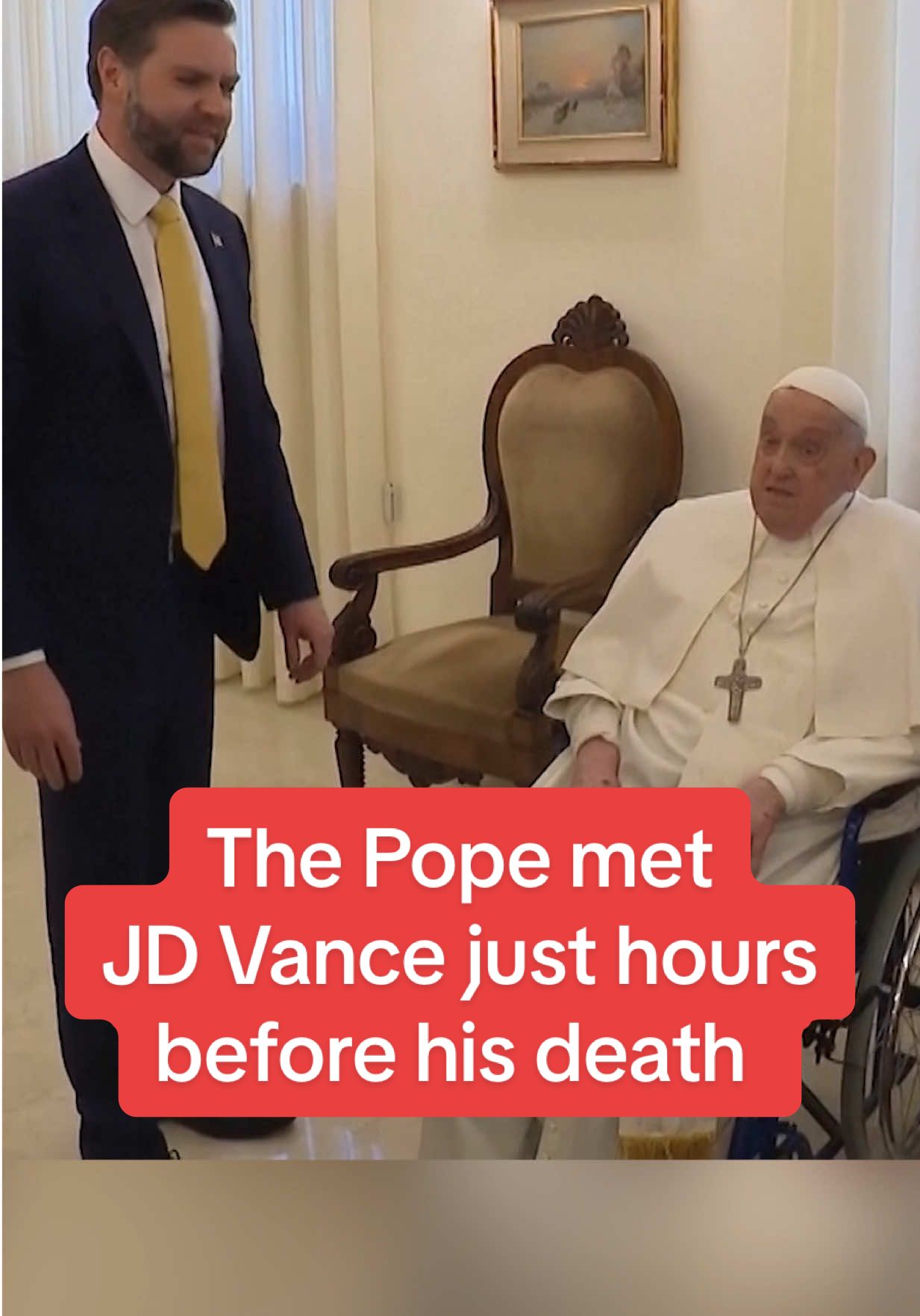 The Pope met US Vice President JD Vance just hours before his death 