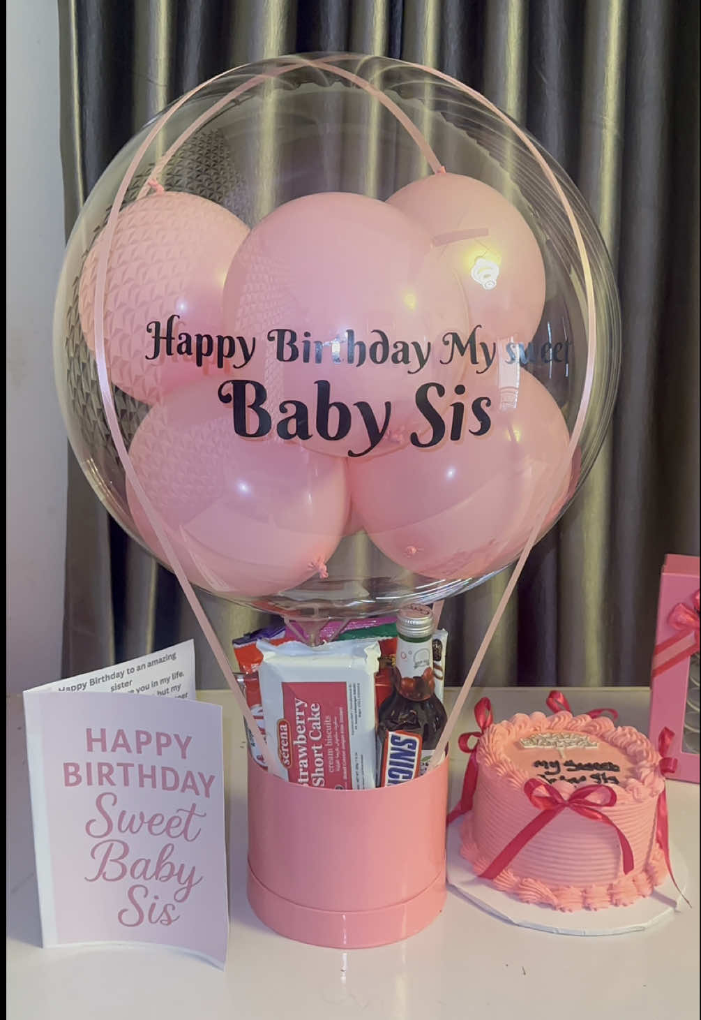 FOR BABY SIS💕 #babysister #sisters #moneybox #chocolatetreats #cake #birthdaycard #foryoupage #explore #fybシviral #smallbusinessowner 