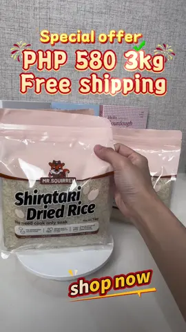 Follow nyo ako, Mimah! Para sa dagdag discounts!Shirataki Rice 3kg only 580#shiratakirice #fyp #healthyrice #miraclerice #shiratakidryrice #shirataki #konjacrice #foodtiktok #shiratakiricekonjac #driedrice #Shirataki