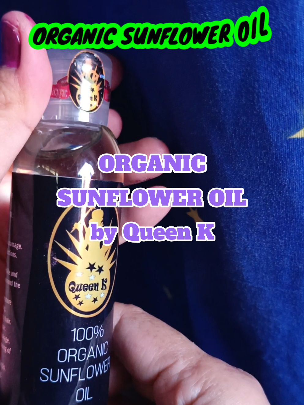 ORGANIC SUNFLOWER OIL🌻  by Queen K hair and skin use besto paired with lotions #queenk #organicsunfloweroil #oil #skincare 