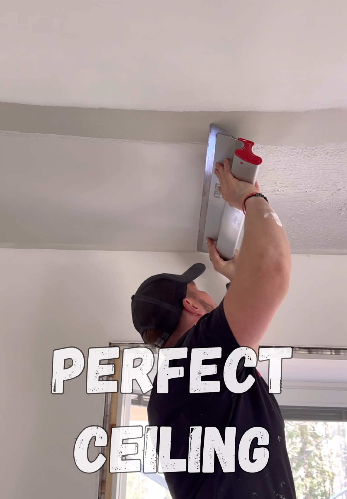 LEVEL 5 Finish on our Living Room Ceiling. People say it’s wrong that I’m trying to shoot for Perfection on my OWN house… WHY!? #construction #homerenovation #renovation #DIY #realestate #design #entrepreneur #tools #remodel #interiordesign #carpentry #woodworking #DIY #drywall 