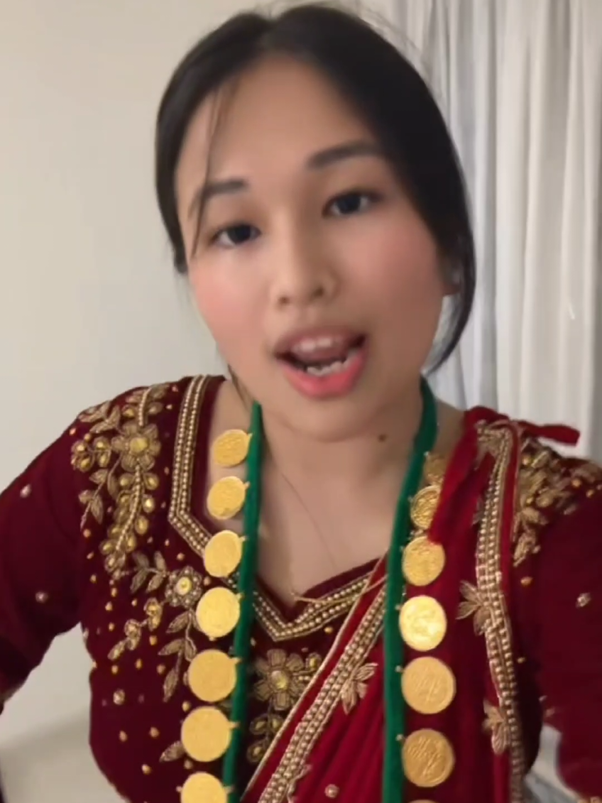 first time trying gurung dress ❤️ #fyp #tiktok #gurungdress 