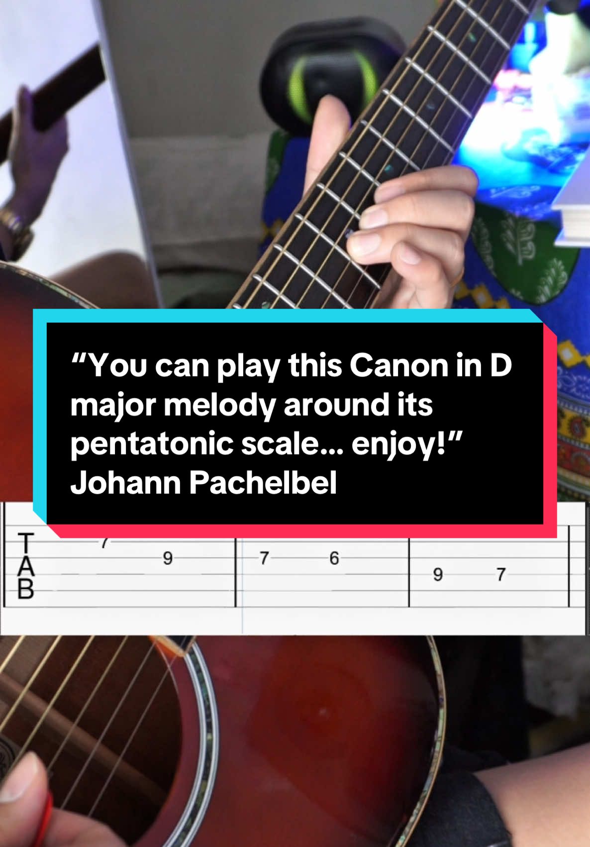 “You can play this Canon in D major melody around its pentatonic scale… enjoy!” Johann Pachelbel