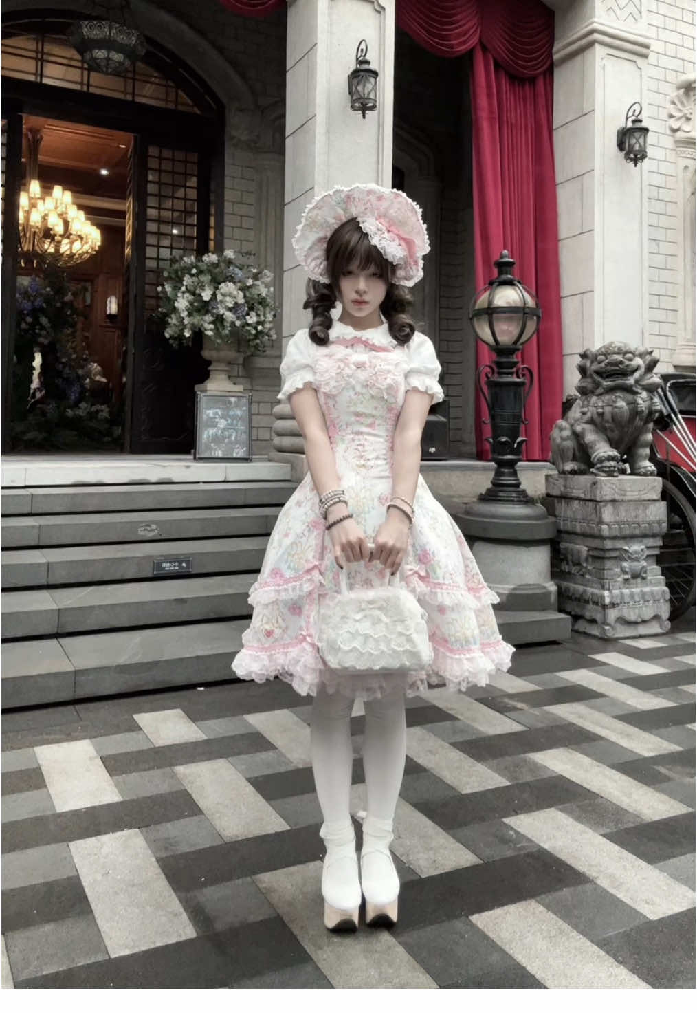 It's my first time wearing cute lolita!💗🥺#lolita #lolitafashion #fyp #outfit 