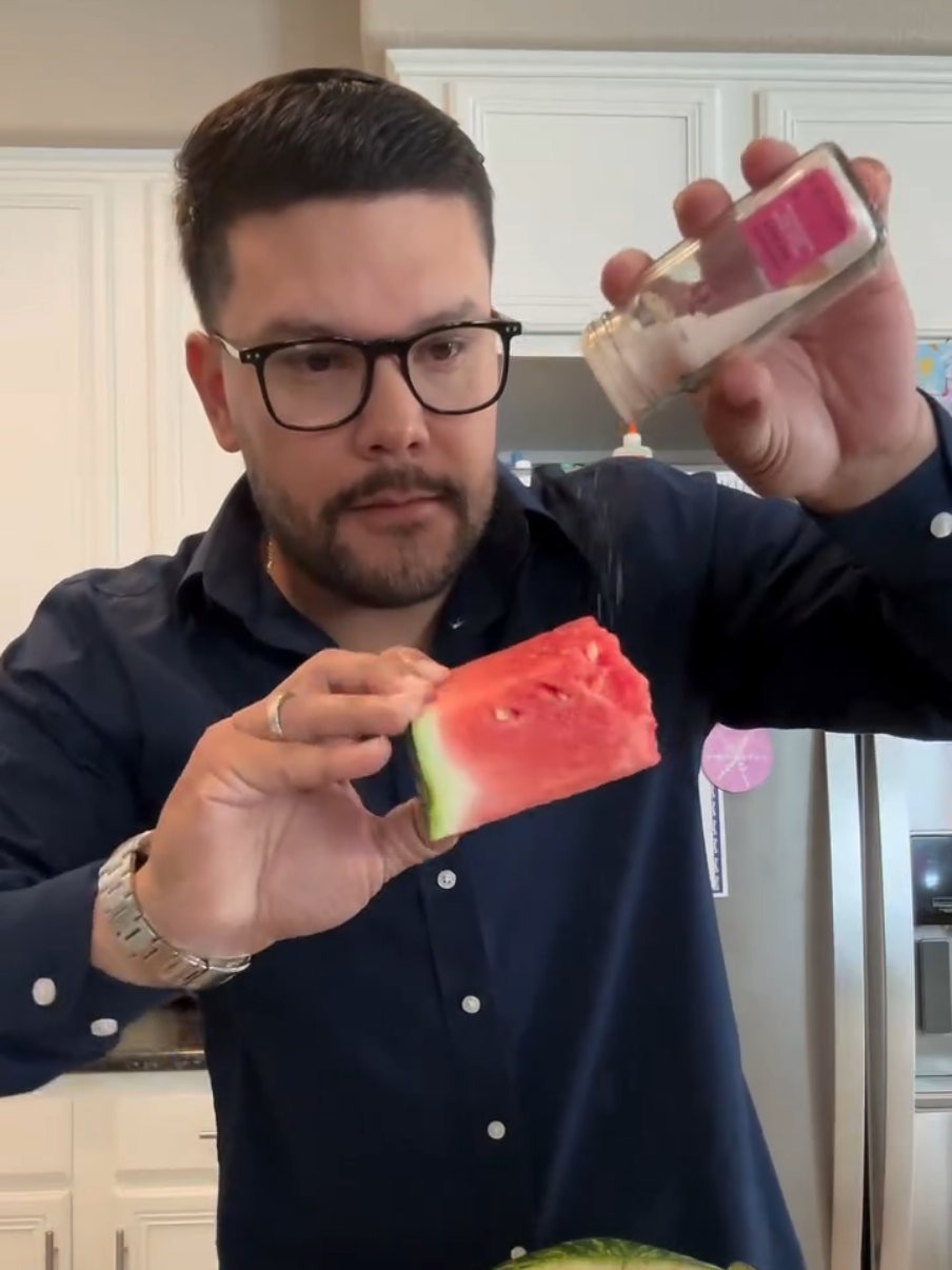 🔪🍉💦 #ElCompaGil #YoSoyRaza #933LaRaza  #Sandia #Watermelon #Tajin #Fruta #Turorial #Chef #FruitNinja