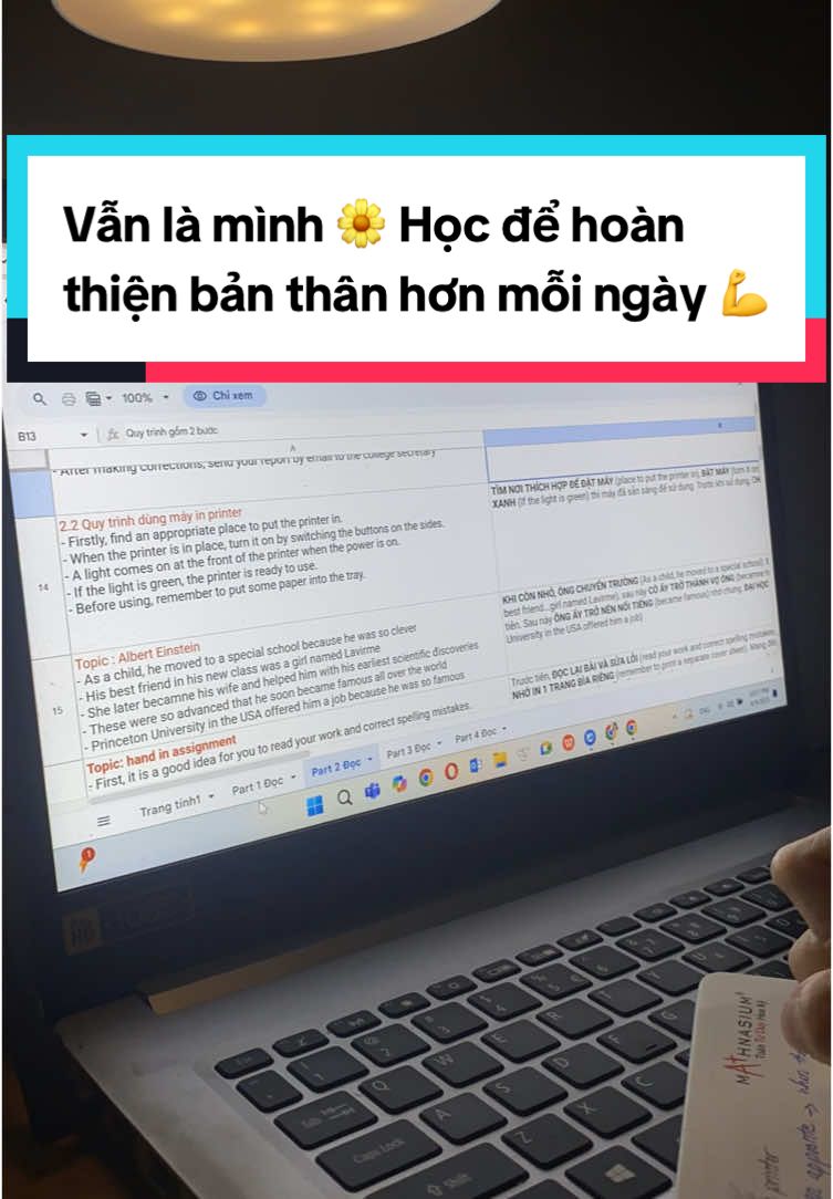 Hôm nay chưa làm được, ngày mai sẽ làm được. Quan trọng là mình luôn có niềm tin 