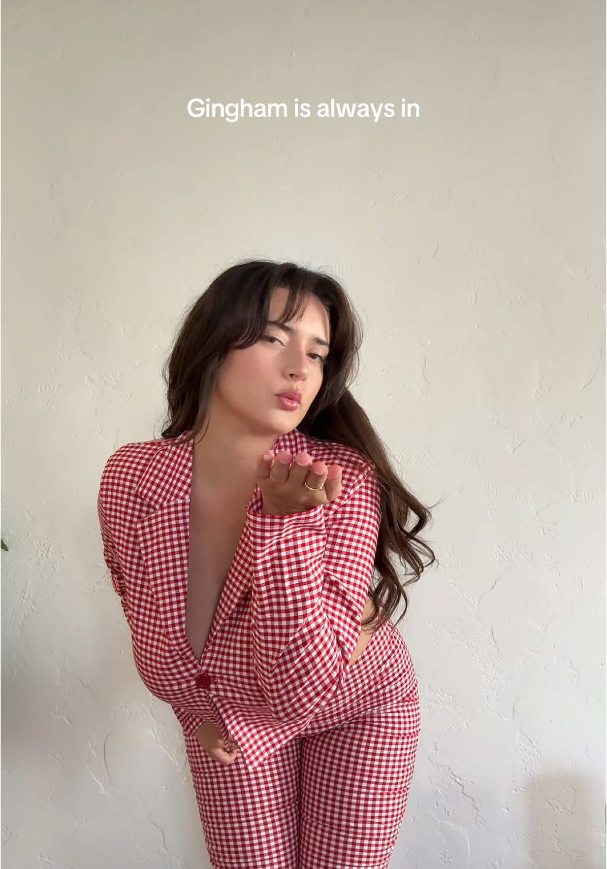 ♥️ @Fashion Nova - wearing Jocelyn Gingham Maxi Dress - Chocolate/Combo & Mariana Gingham Blazer Capri Set - Red/combo #haul #tryon #tryonhaul 