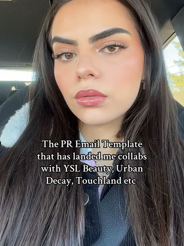 The PR Email Template that has landed me collabs with @touchland @Naked Sundays @urban decay and more!!!  - -  - #emailtemplate #microinfluencertiktok #pr #fyp 