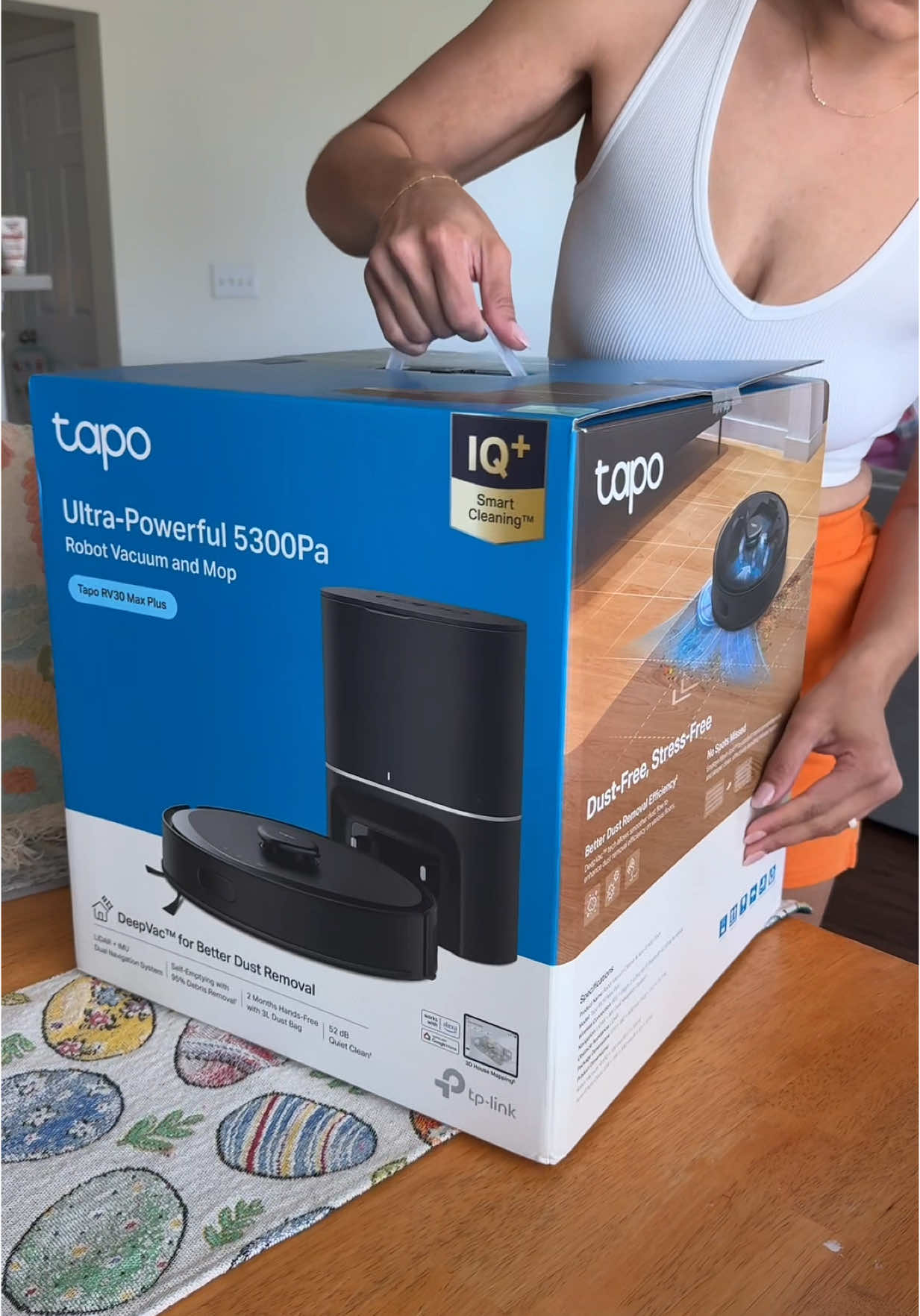 We could all use the extra help!👏🏽 ​Grab the RV30 Max Plus Robot Vacuum by @TP.LINK using the link in my bio! #TPLinkPartner #cleanwithme #momof2 