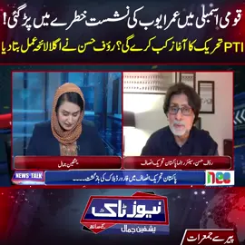قومی اسمبلی میں عمر ایوب کی نشست خطرے میں پڑگئی!پی ٹی آئی تحریک کا آغاز کب کرے گی؟رؤف حسن نے اگلا لائحہ عمل بتا دیا! #NeoNews #NewsTalk #PTI #OmarAyub