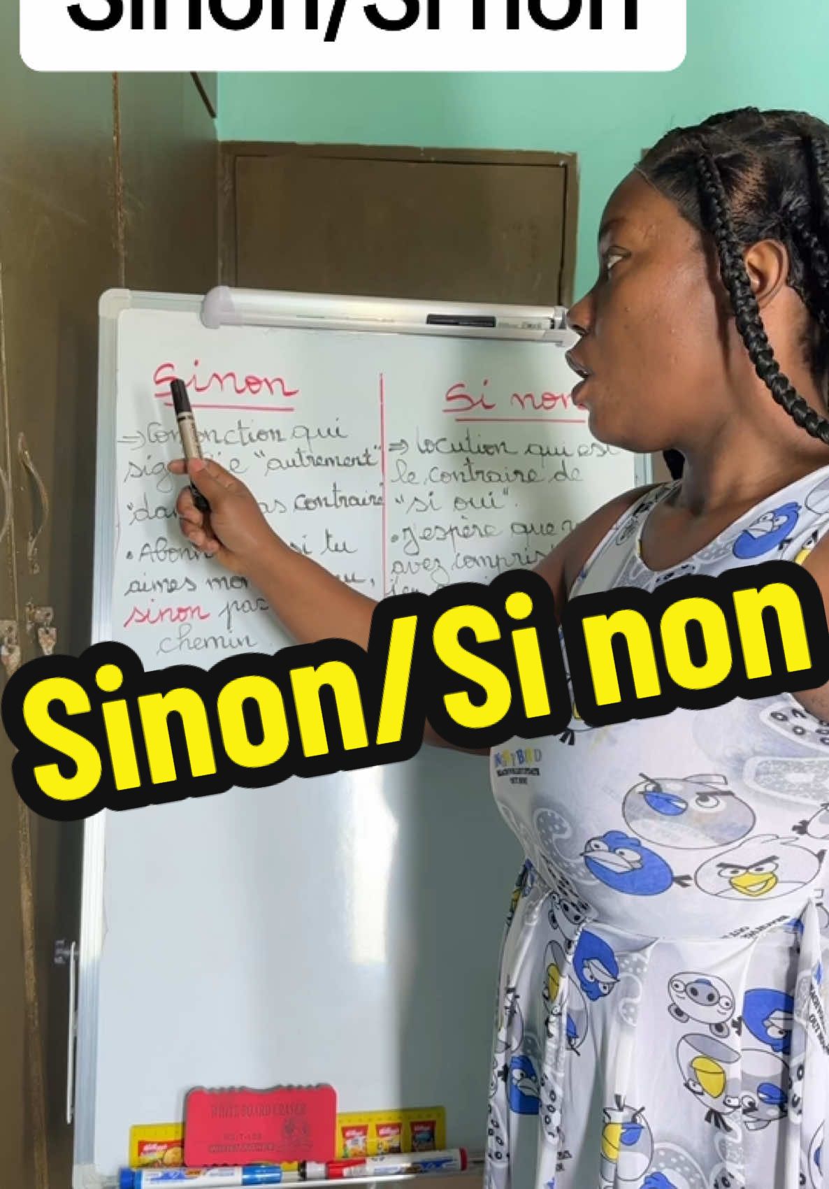 La différence entre sinon et si non. #education #enseignante #tiktokfrance🇨🇵 #tiktokivoirien🇨🇮 