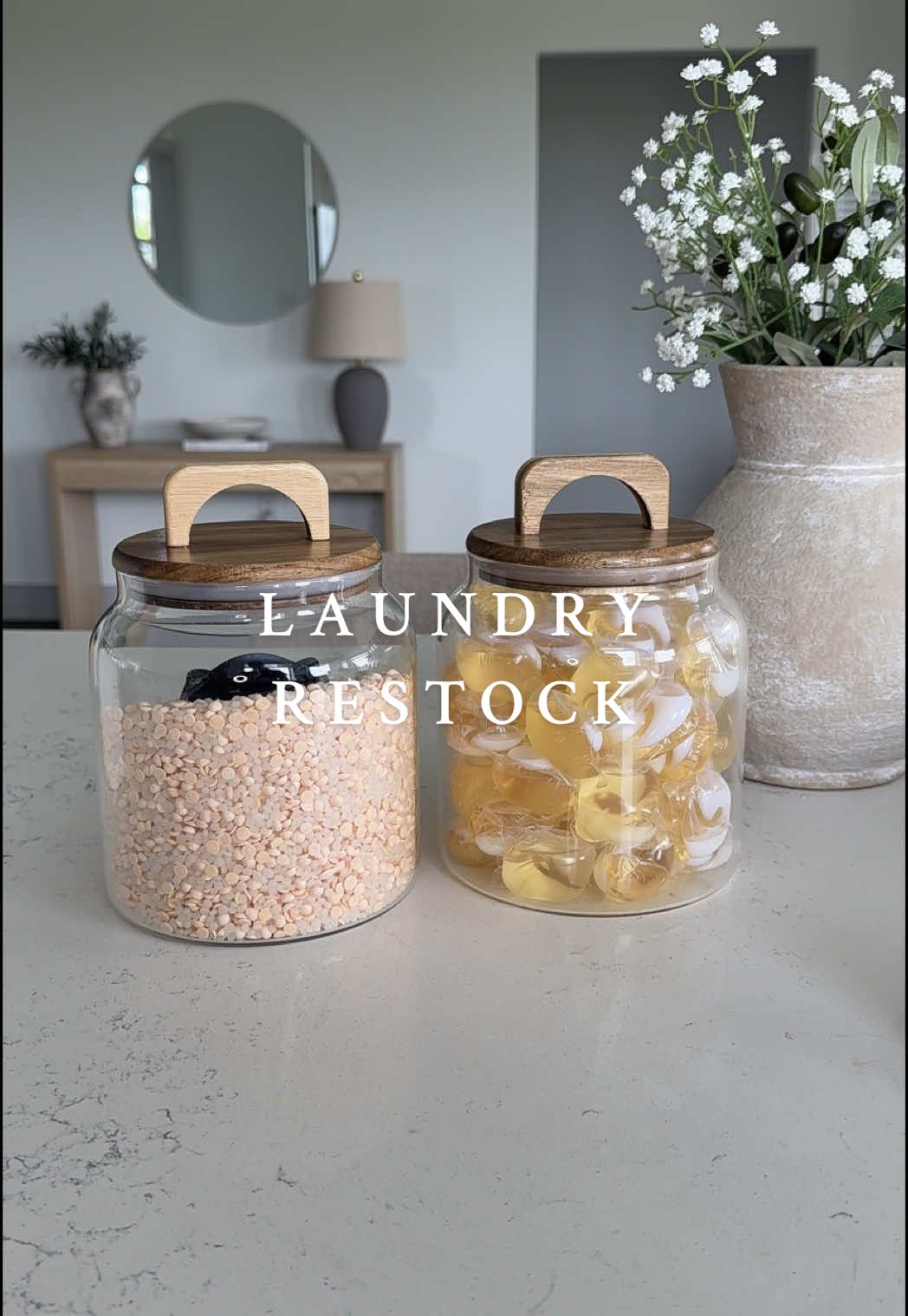 restocked & ready to fold!👏🏻🧺🧦  #laundryrestock #asmr #restockasmr #restockwithme #laundry #laundryroom 