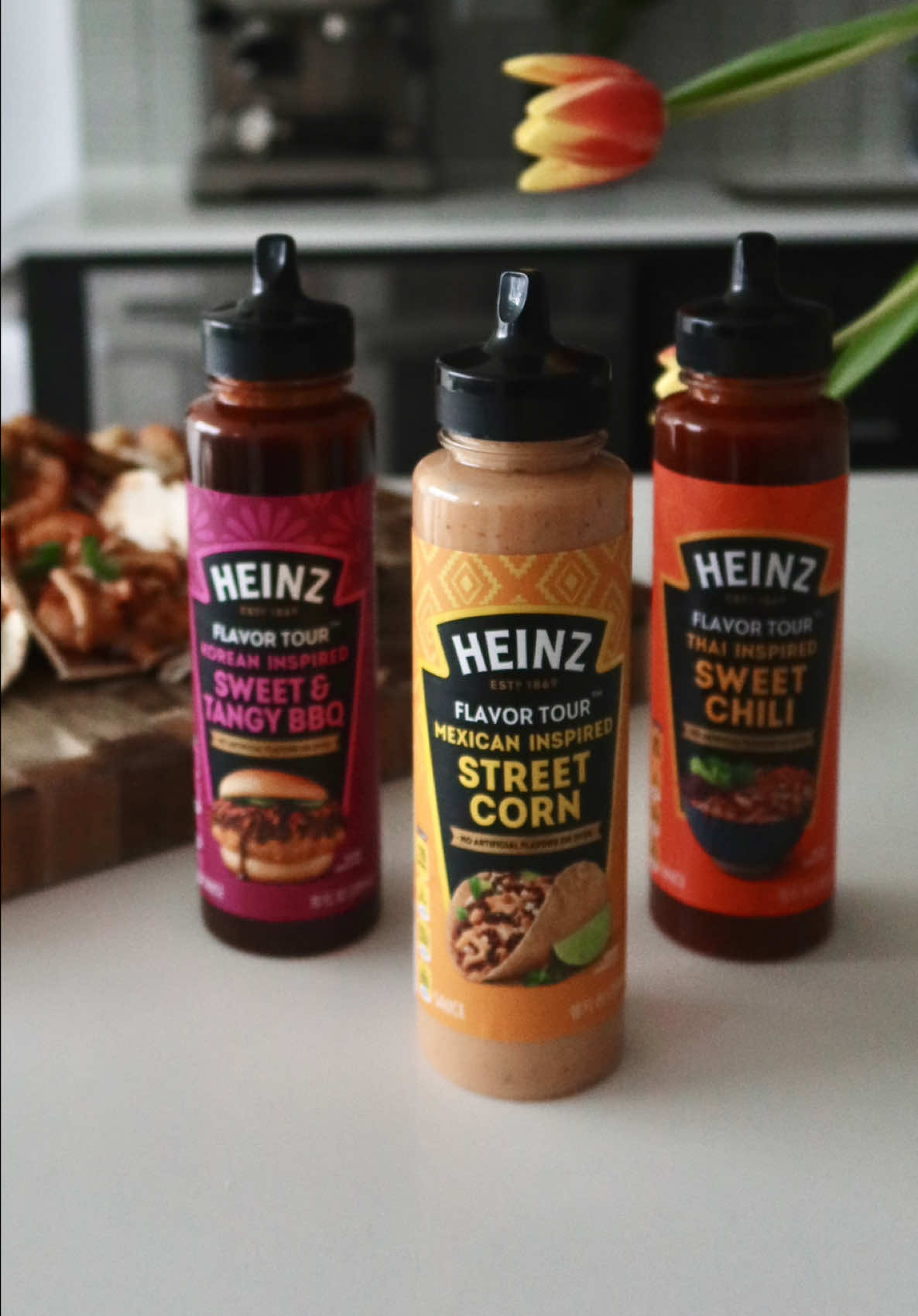 #HeinzPartner Introducing the @heinz Flavor Tour Line! These three new sauces are inspired by global flavors, and they’re endlessly versatile. I had to try them out with tacos, but they’re  perfect for dipping, drizzling & dressing! Find them in a store near you –– now rolling out nationwide. #FlavorTour 