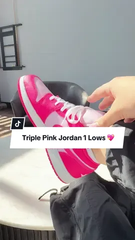 Did someone say BARBIE?! I AM OBSESSED 💕💗💖💞 #newrelease #jordan1low #pinkjordans #pinksneakers #nikejordan #flykicks #womensneakers 