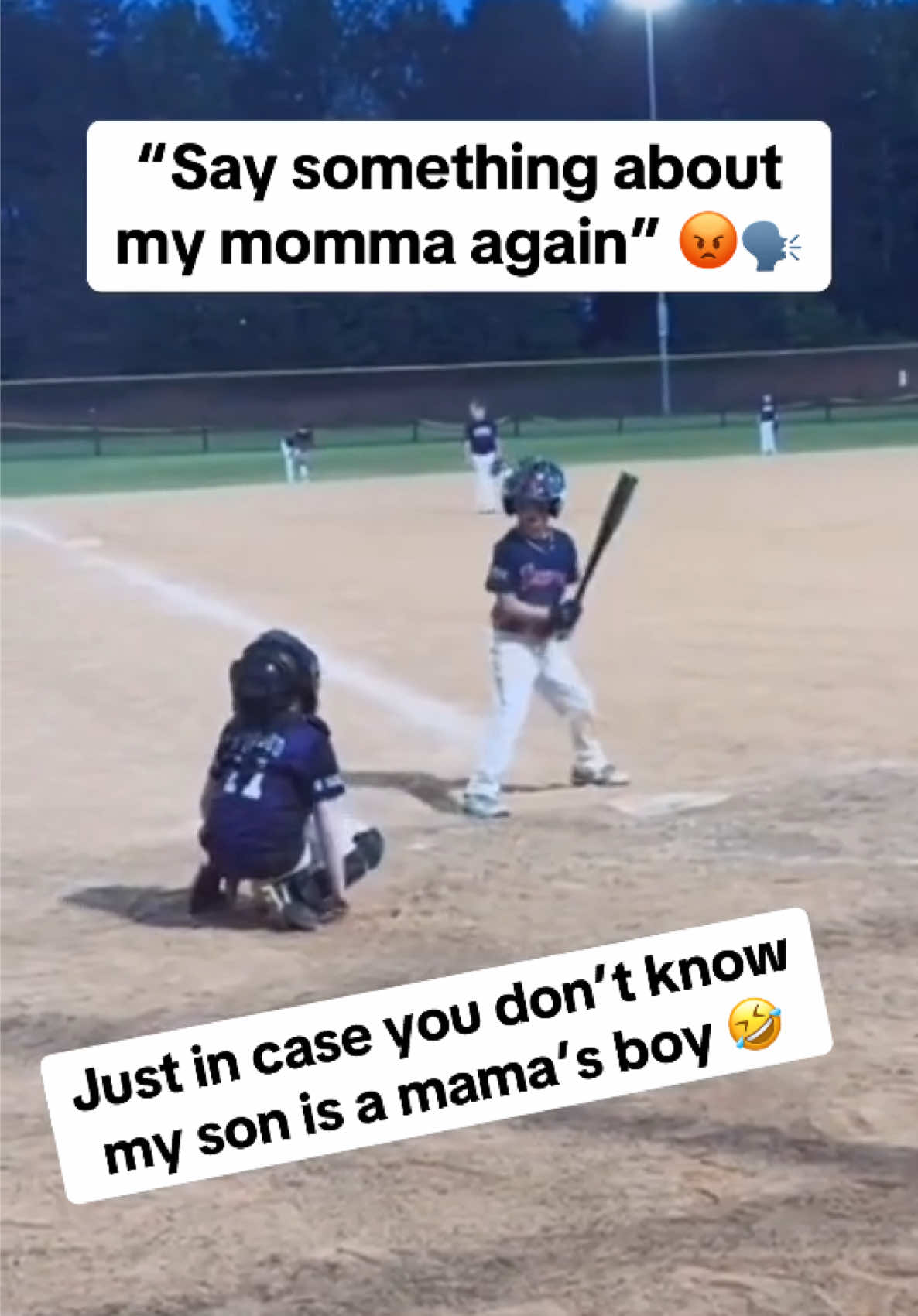 He has his mom’s back 💪❤️ (via @✨Darlin✨) #baseball #mom #Love #family #mamasboy #support #momlove #youthbaseball #youthsports #littleleague #athlete #sports #highlight 