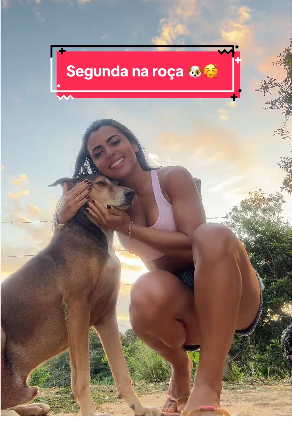 Uma tarde linda na roça!!! #roça #dog #paisagem #natureza #morena #linda #foryoupage #explore #segunda #relatos #boatarde #fyp 