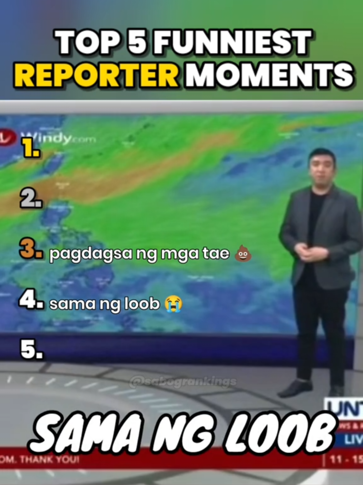 Top 5 Funniest Reporter Moments #ranking #funnyvideos #pinoymemes #funnynews #news #philippines #fyp #foryou #foryoupage 