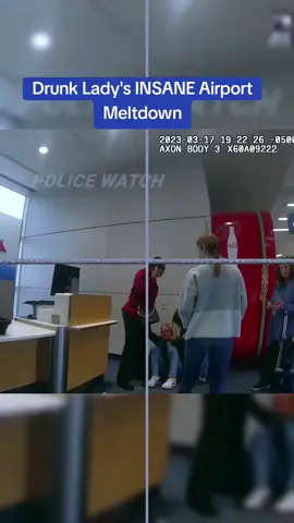 Drunk Lady's INSANE Airport Meltdown #cops #copsoftiktok 