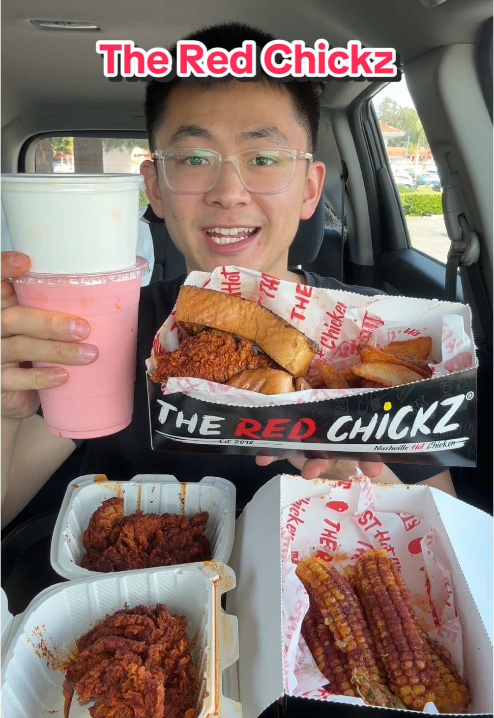 Trying @TheRedChickz For The First Time 🔥 #food #Foodie #foodreview #chicken #spicy #mukbang #asmr #tastetest #fastfood #fyp #sandwich #eating 