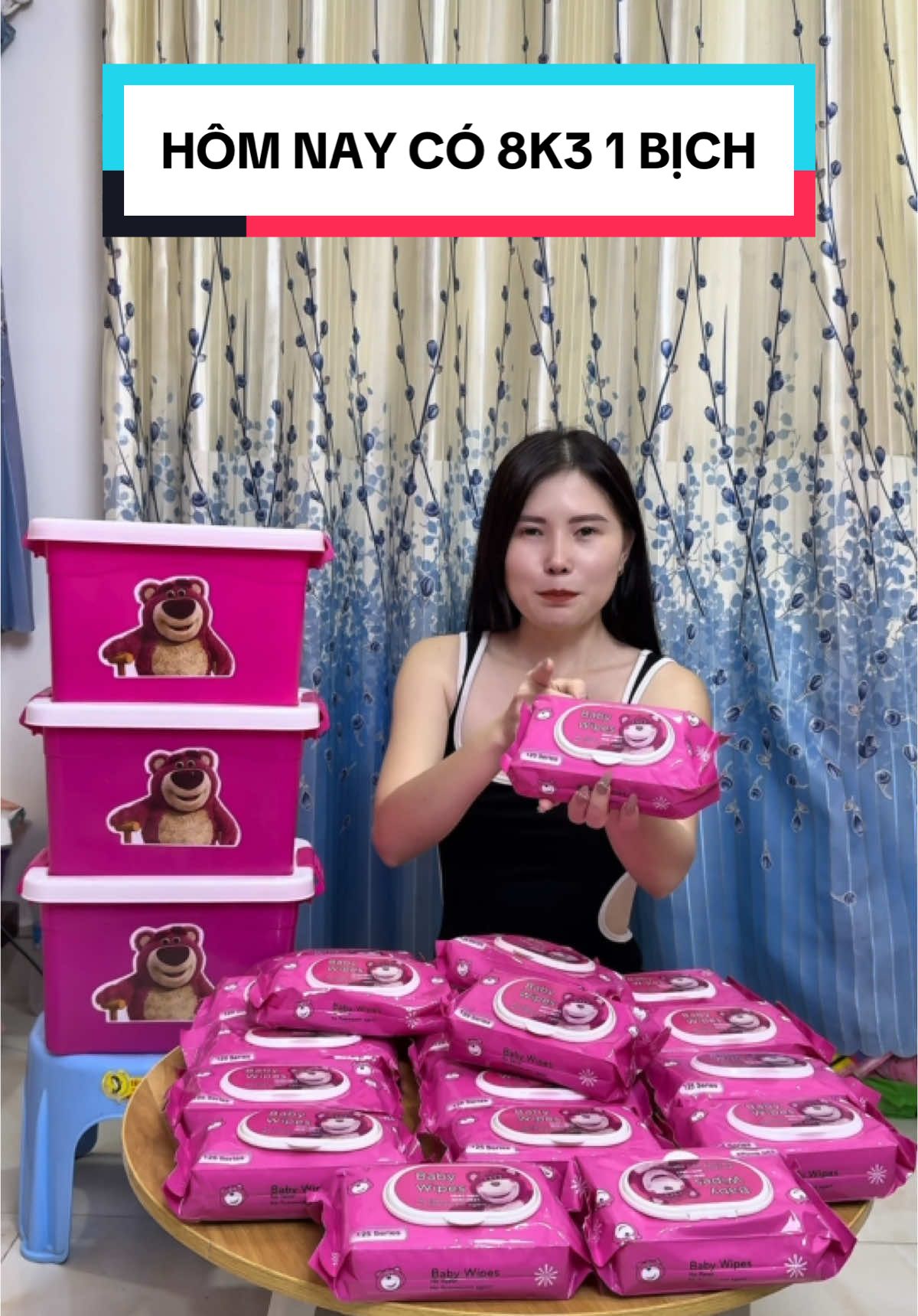 Bình thường mấy chị mua 1 bịch khăn ướt giá 30k phải không. Nay có 8k3 1 bịch mà còn tặng kèm cái thùng. Combo 10 bịch khăn ướt gấu dâu giá 83k. Đang có chương trình khuyến mãi cả nhà tranh thủ mua hết chương trình giá thay đổi tiếc lắm nha #nguyenngocnga #xuhuong #khanuot #khnuotkhongmui #khanuotvesinh #khanuotgaudau #khanuotcaocap #khanuotgiare #vtvcab 