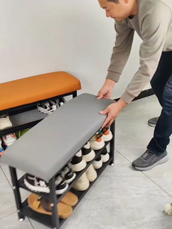 Akhirnya jumpa bangku tukar kasut yang lawa gila & sangat praktikal! Tak payah berdiri tercangak tukar kasut lagi—duduk je terus ready nak keluar! #BangkuTukarKasut #ShoeBench #ShoeRack #ShoeStorage #SmartHomeFinds #HomeHacks #TikTokMadeMeBuyIt #MustHave #ViralGadget #DailyEssential #easyshopple 
