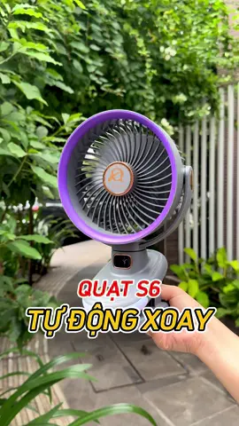 Quạt Tích Điện Xoay Tự Động S6, Pin 20.000mAh, Tích Hợp Nhiều Tính Năng #quattichdien #quatxoatudongs6 #alliance #shoputni #muataitiktokshop #giadungtienich  