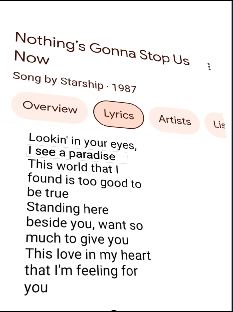 NOTHING GONNA STOP US NOW | LYRICS #nothinggonnastopusnow #lyricsvideo #lyrics #googlelyrics🎧 #song #fyp #draft 